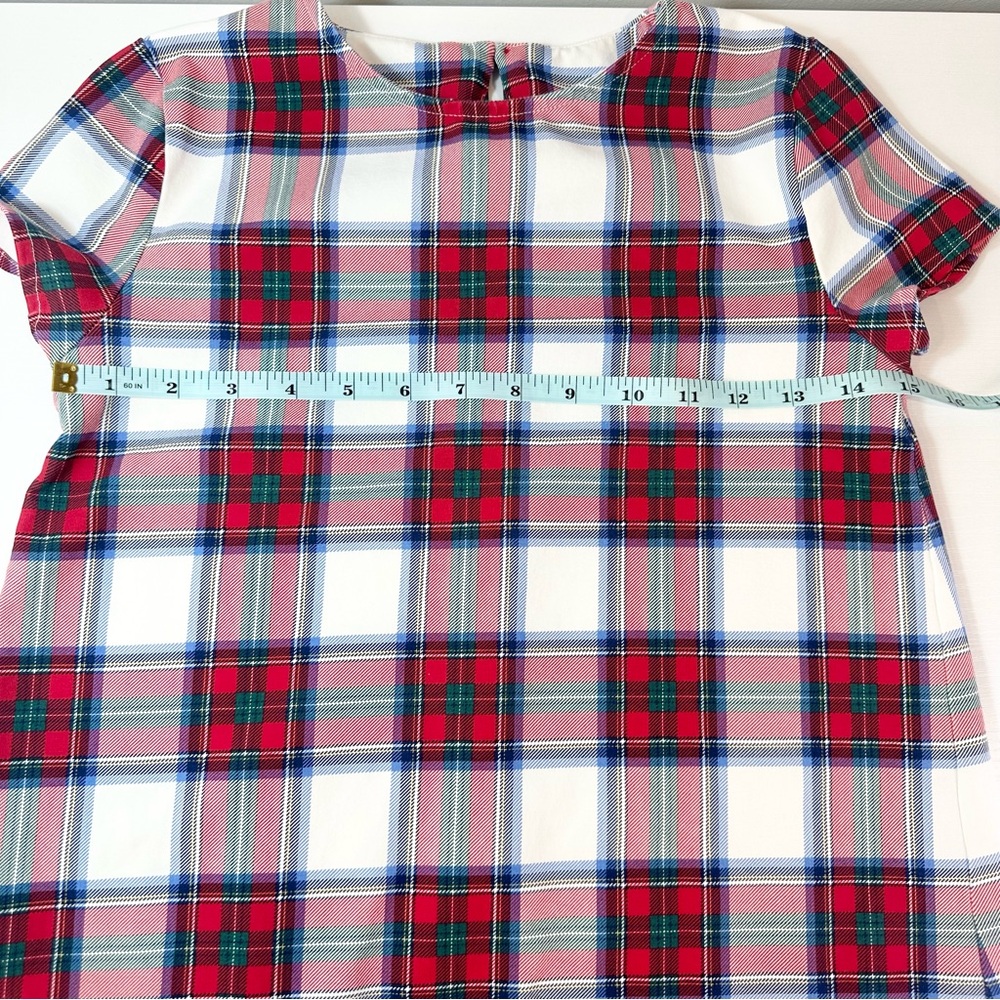 Vineyard Vines Tartan Plaid Short Sleeve Dress, Large - Picture 8 of 9